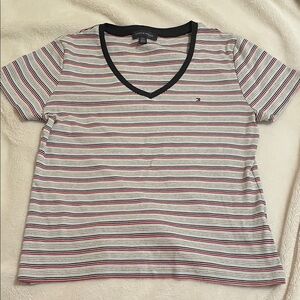 Tommy Hilfiger Striped V-Neck Tee